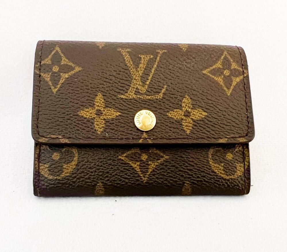 Louis Vuitton Monogram Porte Monnaie Plat Card Wallet - date code #MI0092